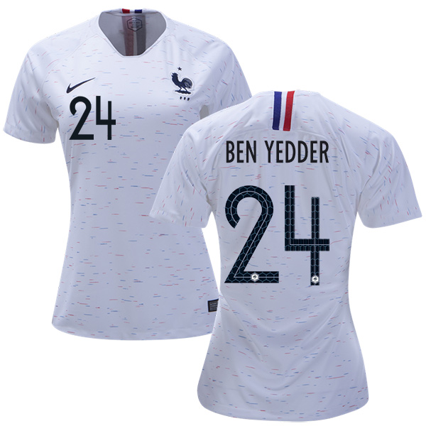 Women's France #24 Ben Yedder Away Soccer Country Jersey - Click Image to Close